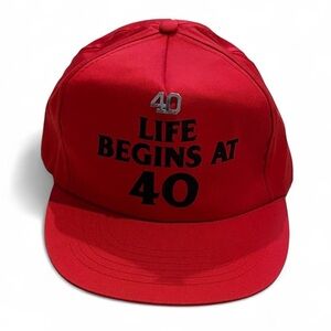 Vintage Life Begins at 40 Hat & Pin Birthday Gag Gift